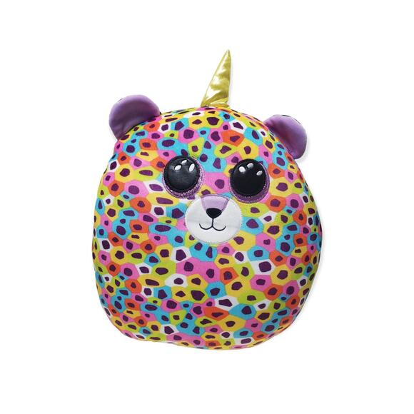 TY Squish A Boo Giselle Leopard Print Colorful Large 15" Plush Stuffed Animal - Picture 1 of 6